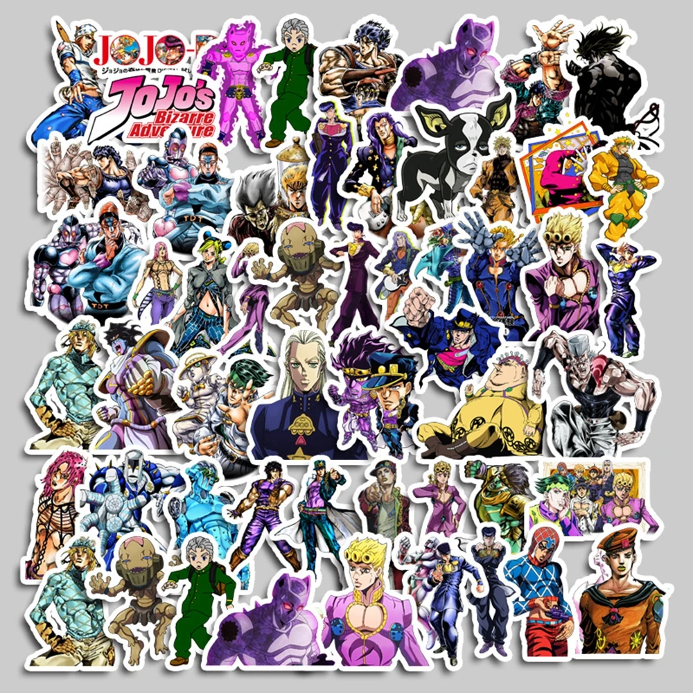 Paquete de 1 Adhesivo de Anime, Figuras de Acción de JoJo's Bizarre Adventure, Modelo de Personaje Kujo Jotaro, Artículos Decorativos, Juguete de Regalo