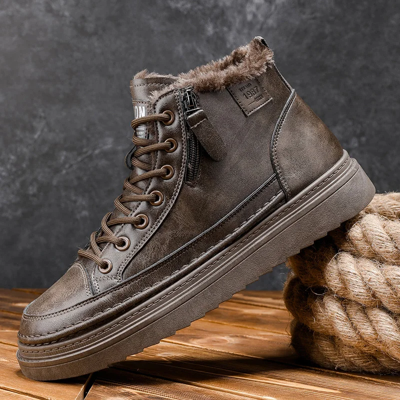 

Мужские ботинки, зимние высокие кожаные туфли, модная хлопковая обувь, модные ботильоны, деловая повседневная уличная обувь, мужские кроссовки, новинка