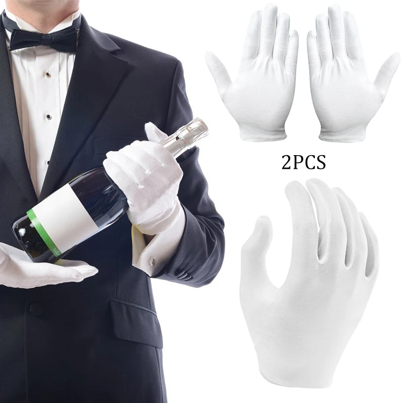 1 Pair Hight Quality 100% Cotton Lisle Inspection Work Gloves White Gloves Inspection Cotton Work Gloves Jewelry Lightweight