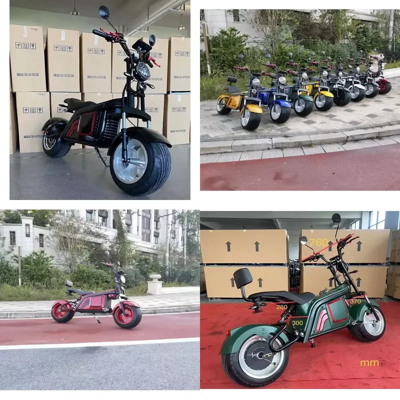 STROVAN 12inch Factory Price Chopper Model HULK 2000W 3000W 20AH 55AH Long Range Electric Scooters 2 Wheel Citycoco Adult