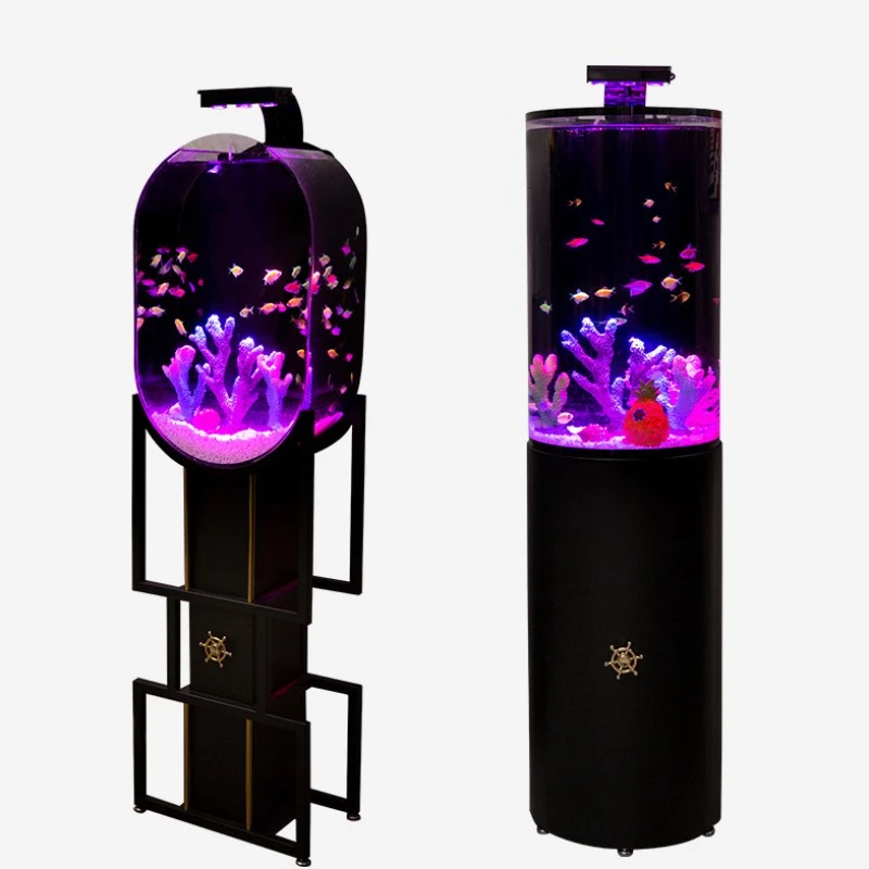 

ecological living room fish tank jellyfish goldfish tank cylindrical jellyfish aquarium tank