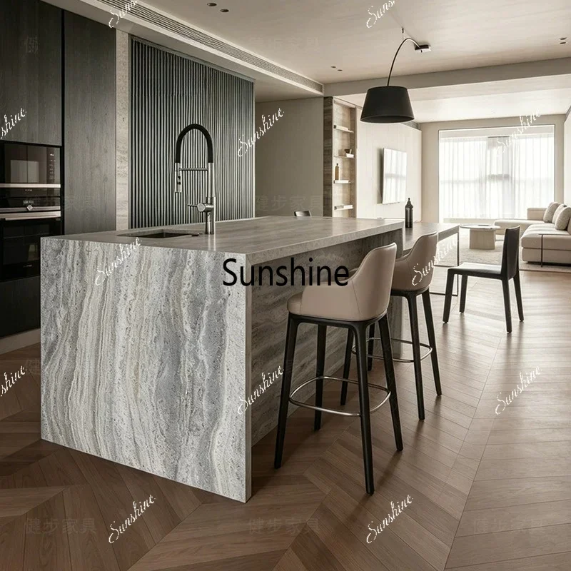 Solid wood bar chair Simple modern high stool Light luxury bar chairTJ