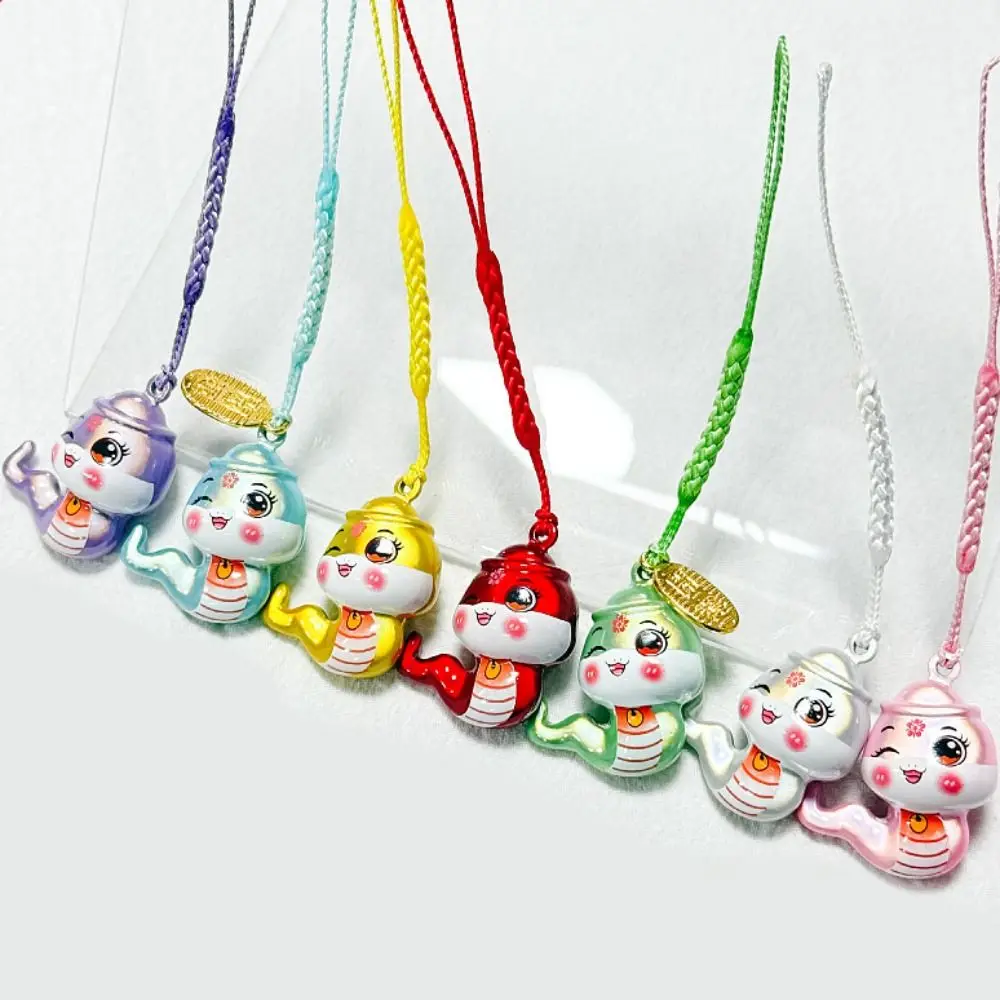 Spring Festival Snake Keychain Wind Chime Water Sound Bell 2025 New Year Pendant Chinese Style Lucky Snake Key Ring Bag Charm