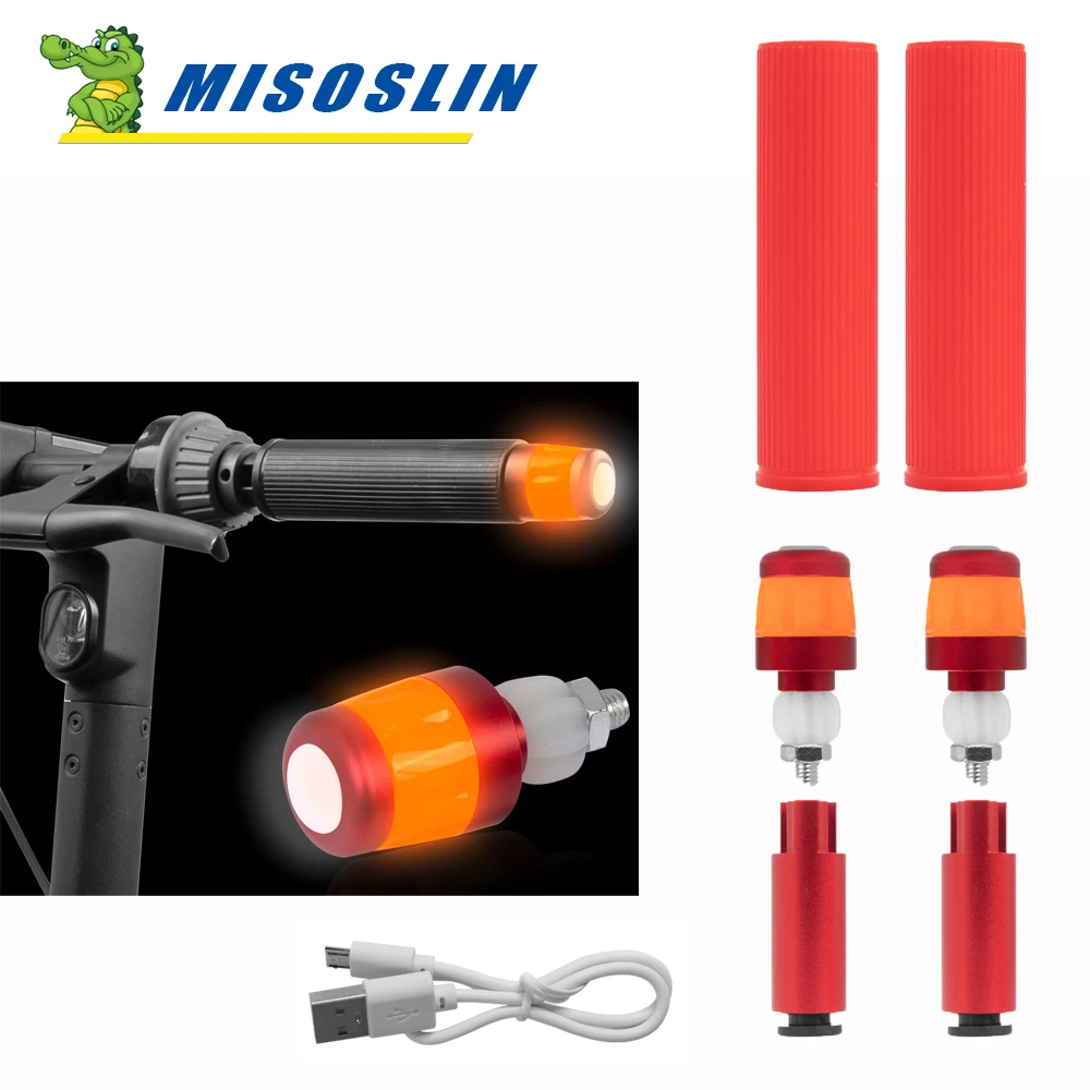 

Electric Scooter Handlebar Extension Sleeve Anti-Slip Turn Signals LED Lights Grips For Segway Ninebot Max G30 G30D/E/LP Parts