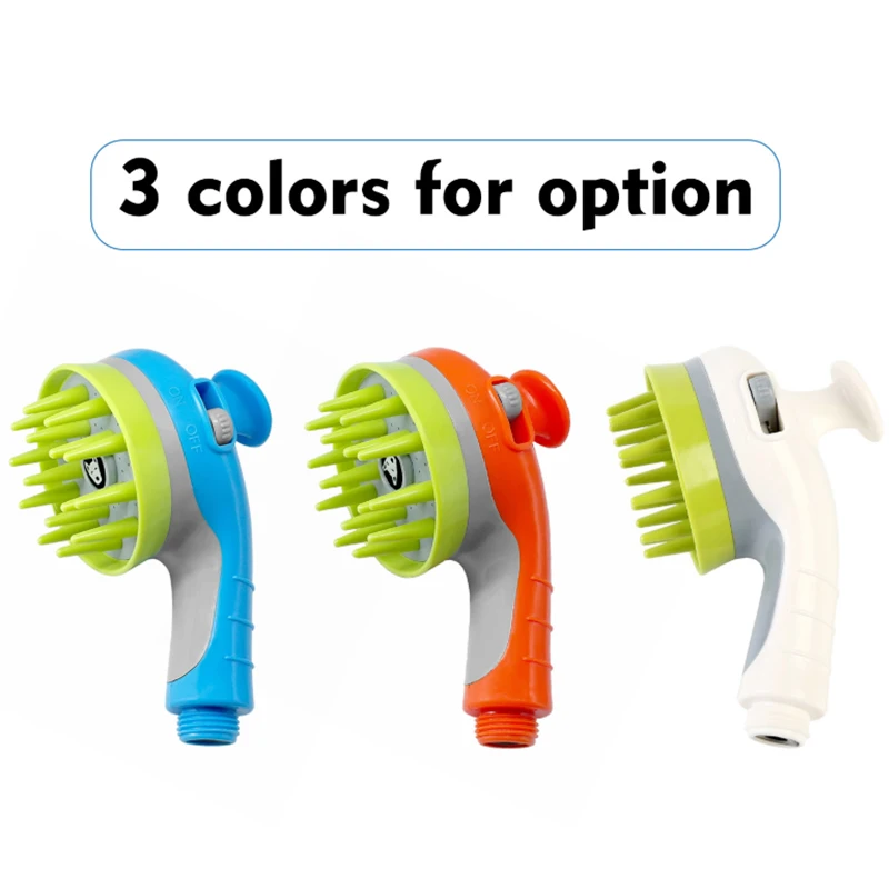 3 colors Pet Shower Head Bath Brush Dogs Cats Shower Comb Pet Washing Supply Accessoris sprinkler animal dog wash shower