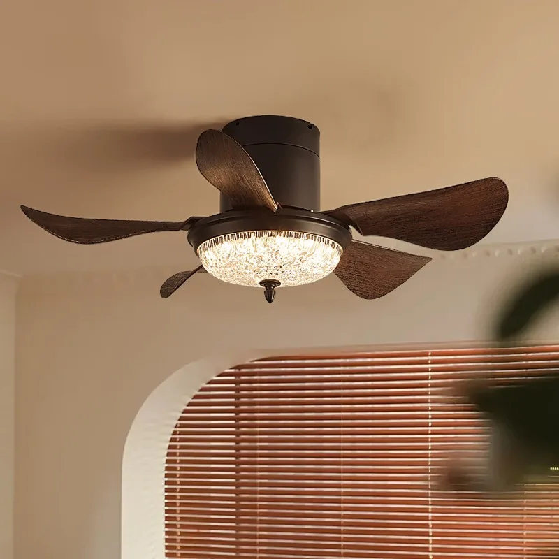 

Medieval fan light dining room ceiling fan light bedroom American retro silent