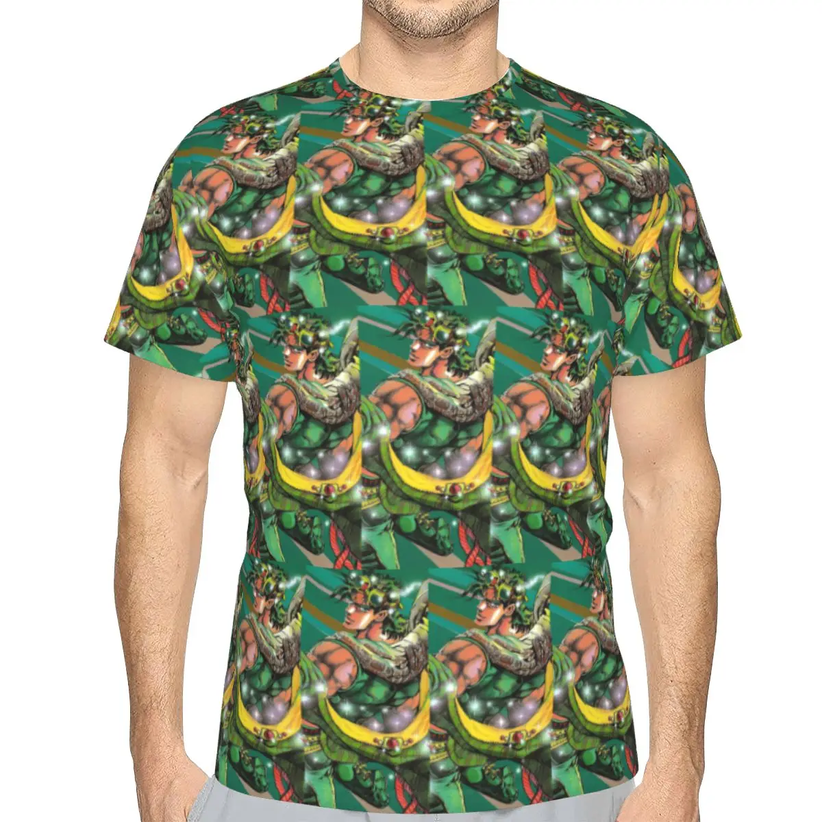 Jojo Bizarre Adventure Joseph Joestar Anime 100% Cotton T-Shirt Men'sFunny T Shirts Men O-Neck Short Sleeve