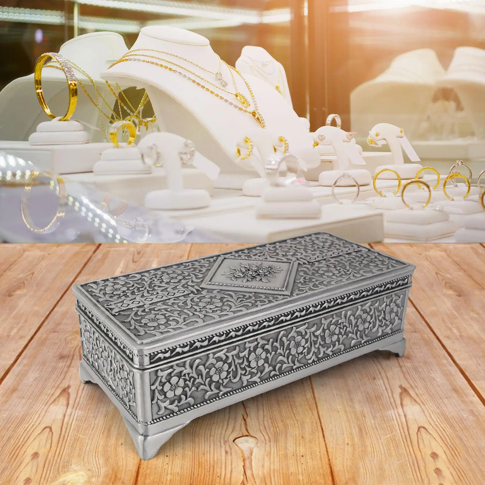 

Jewelry Box Multifunctional Birthday Gift Portable Container Chest Ring Case for Earrings Stud Charm Pendant Necklace Bracelet