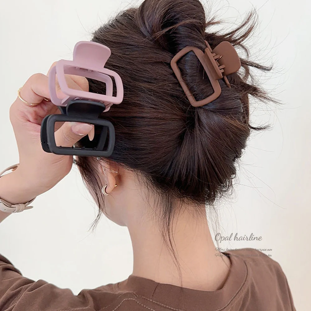 1/4PCS Women's Fashion Elegant Hair Clips Square Lightweight Hair Clips for Hairstyling Makeup Hair Claw Clips Shark Clips