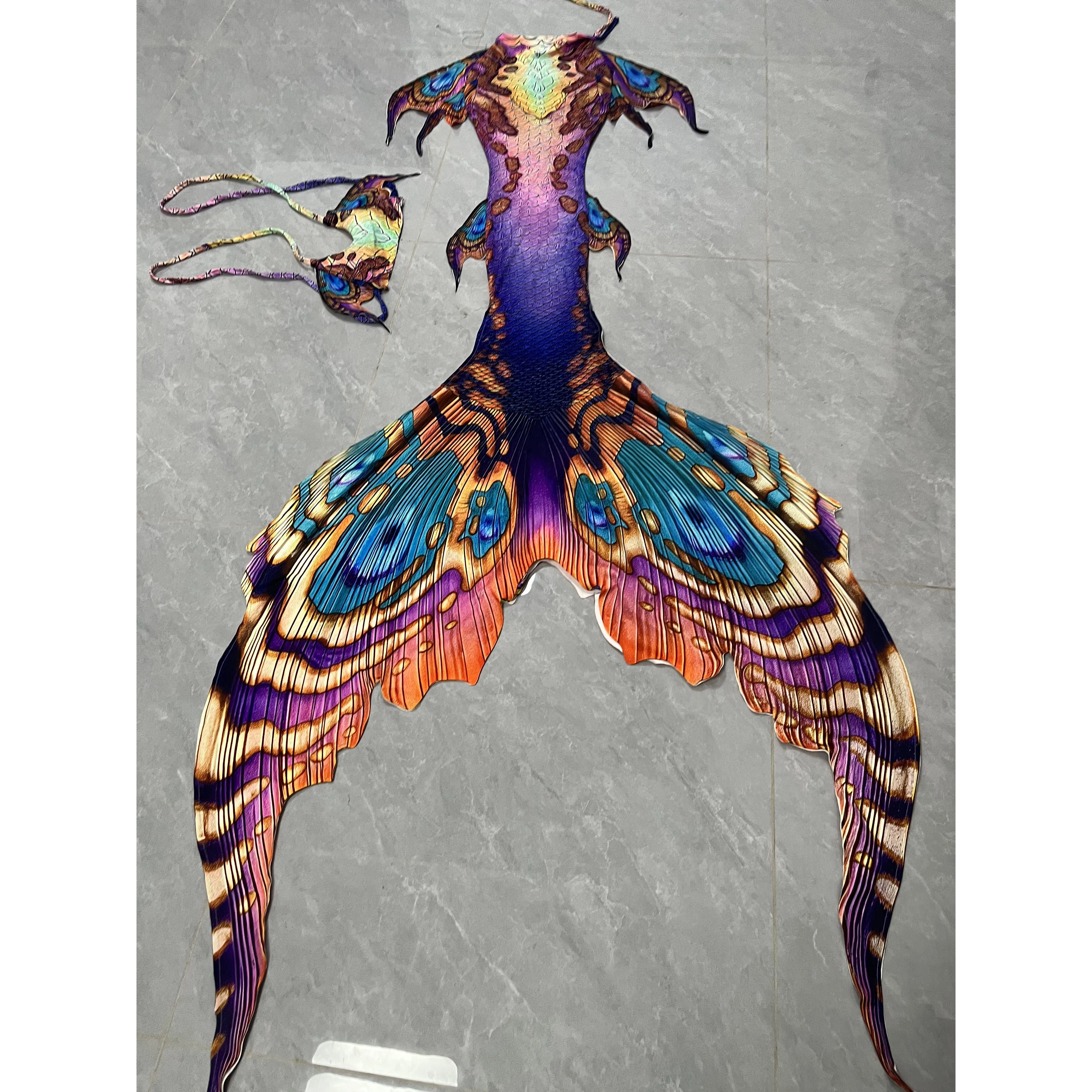 

Professional-Grade Mechanical Mermaid Tail Swimsuit Adult Marine Park Performance Equipment 3d Iridescent Scale Pattern Large