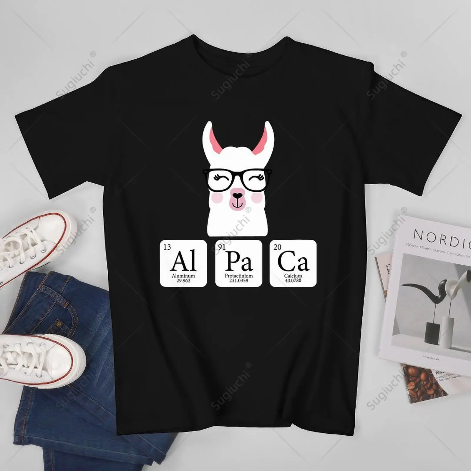 Unisex Men Chemistry Lama Llama Peru Gift Alpaca Spit Farm Tshirt Tees T Shirts Women Boys 100% Cotton T-Shirt