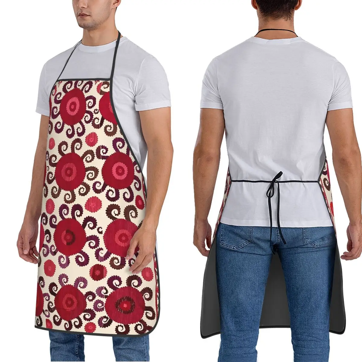 Samarkand العتيقة جنوب غرب أوزبكيستان سوزاني المئزر الشيف الطبخ المطبخ Tablier مريلة مقاومة للماء تنظيف المطبخ بينافور
