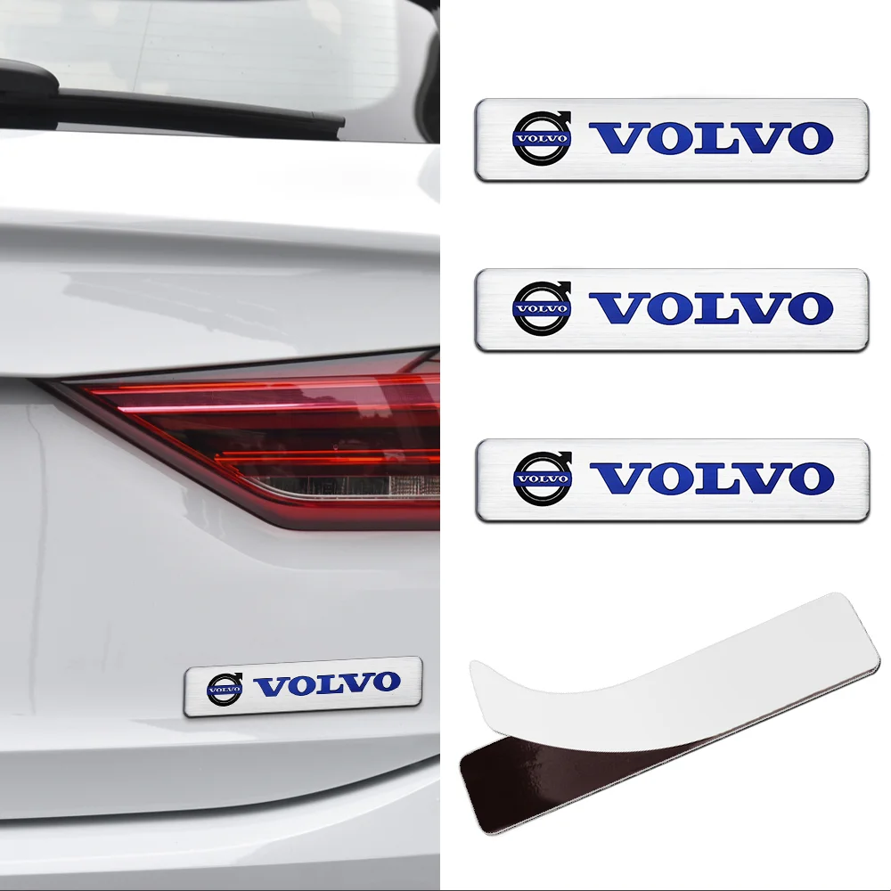 Car Aluminum Body Stickers Trunk Badge Exterior Decoration Sticker For Volvo R Design T6 AWD C30 C40 C50 C70 S40 S60 S70 S80 S90