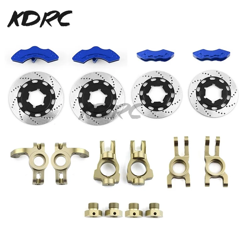 Metal Steering Block C-Hub Carrier Rear Hub Carrier Brake Disc Set for 1/7 scale KM Citron C3 Rally RC Car Upgrade Parts