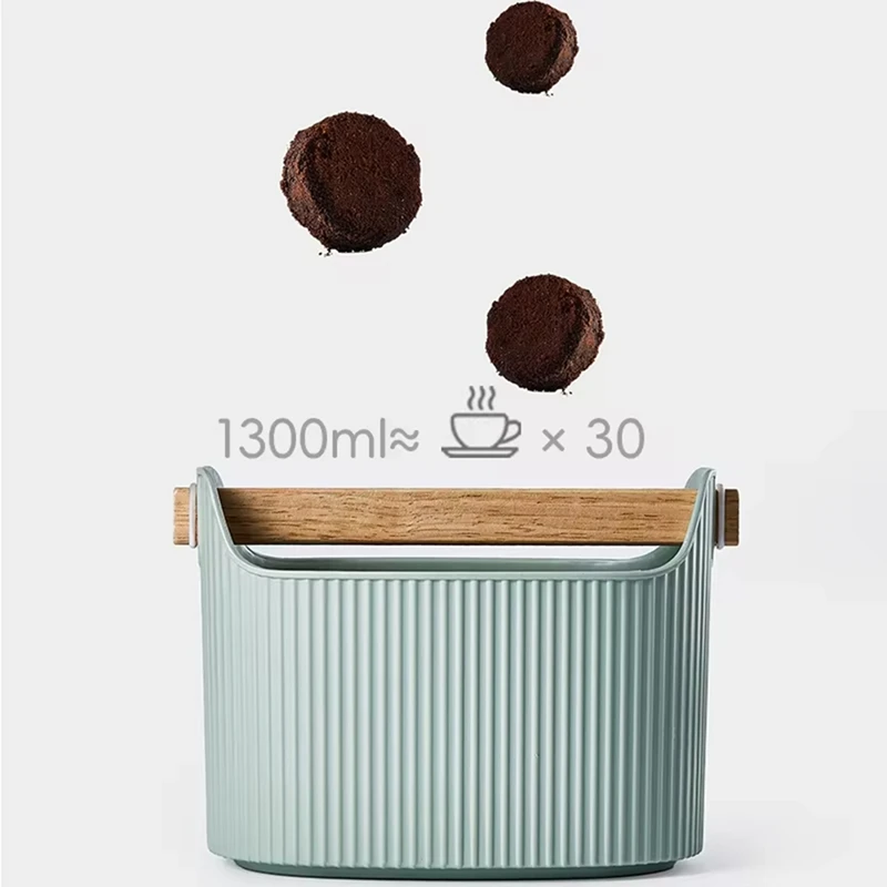 Coffee Knock Box Large Capacity Espresso Grounds Container Powder Beveled Residue Dump Bucket Maker Tools