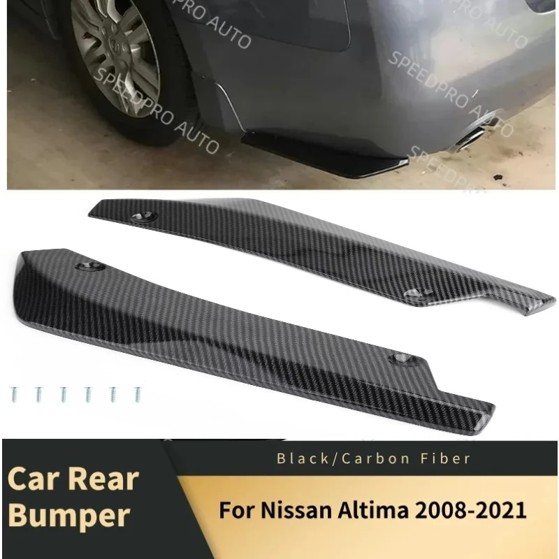 

Car Rear Bumper Lip Splitter Diffuser for N-issan Altima 2008-2021 Scratch Protector Spoiler Extension Winglets Side Skirt Black
