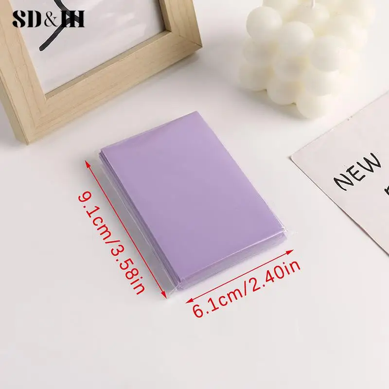 50pcs/pack Ice Cream Color Card Bag Photocard Sleeves Idol Photo Cards Protective Storage Bag PP Frosted Card Film