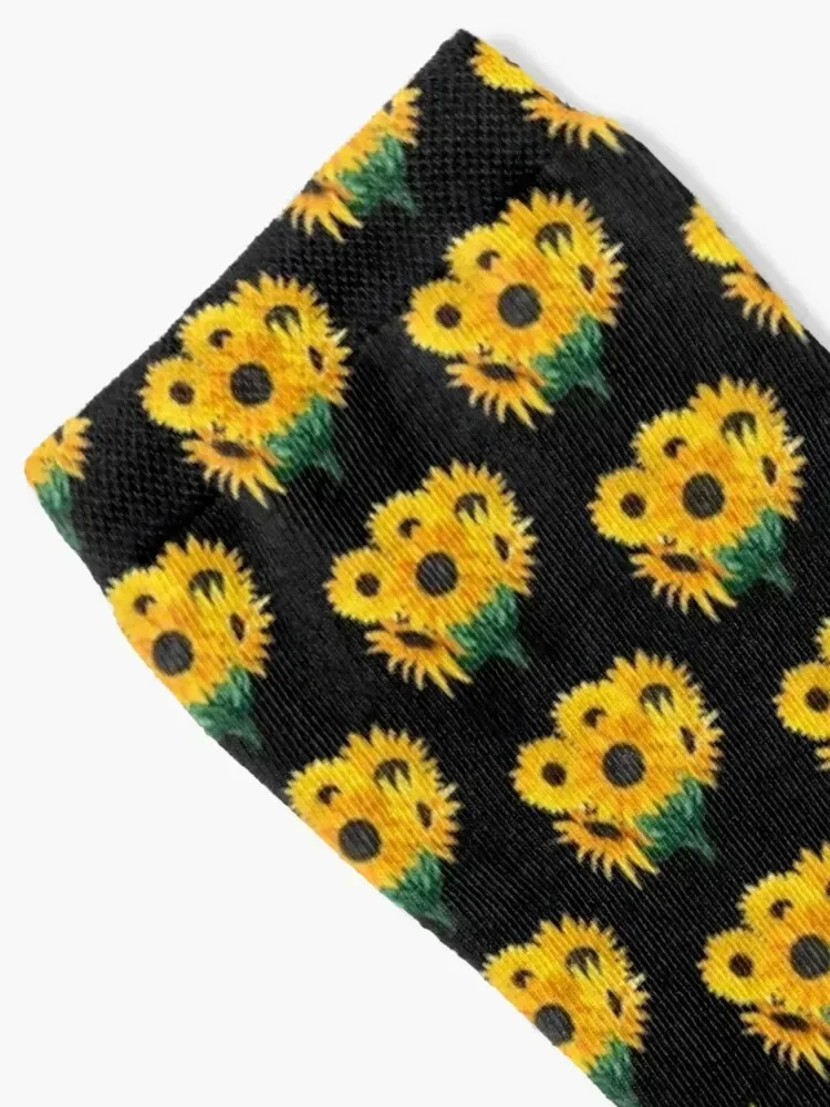 Painted sunflower bouquet Socks kids winter thermal soccer anti-slip men cotton high quality Ladies Socks Men's