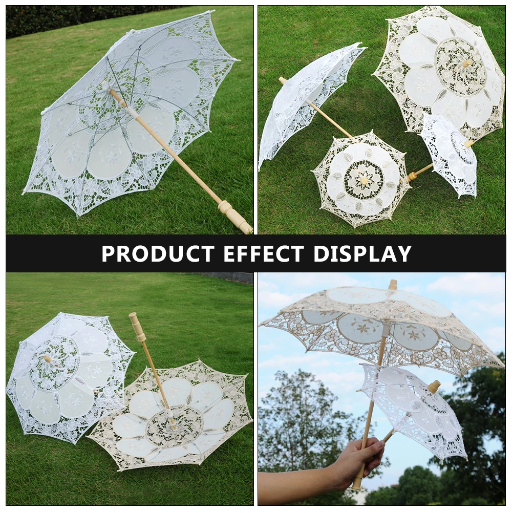 

Lace Umbrella Parasol Bridal Handmade Decorative Photography for Wedding