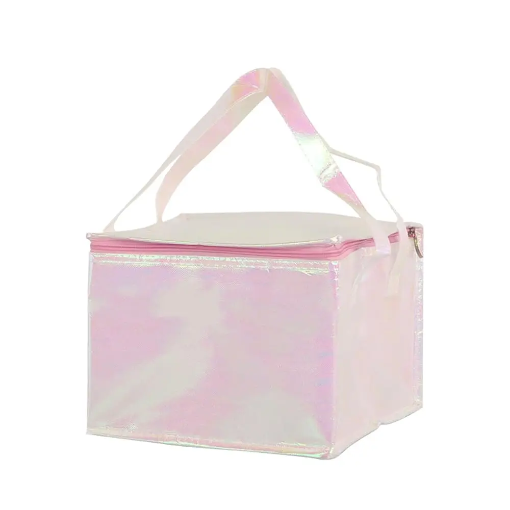 

Многоразовая термосумка-тоут из алюминиевой фольги на молнии, 14.2×14.2×11.8 дюймов, для пикника, тортов, фруктов, напитков, охлаждения (Laser Multico)