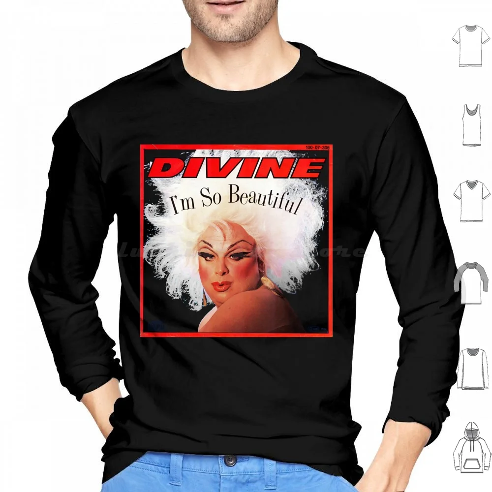 For Mens Womens Divine Awesome For Movie Fans Hoodies Long Sleeve For Mens Womens Divine Awesome For Movie Fans Famous