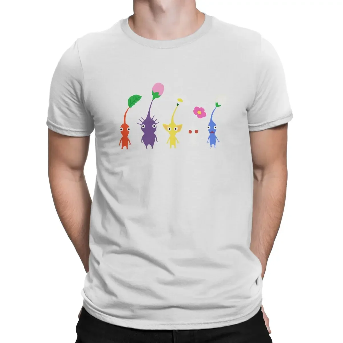 Pikmin Colorful Game Polyester TShirts Cute Pattern Blue Distinctive Homme T Shirt New Trend Clothing