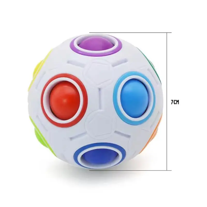 High Quality Stress Relief Fingertip Toy for Rainbow Puzzle Ball Magic Football Cube Speed Ball for Children Adults Gifts