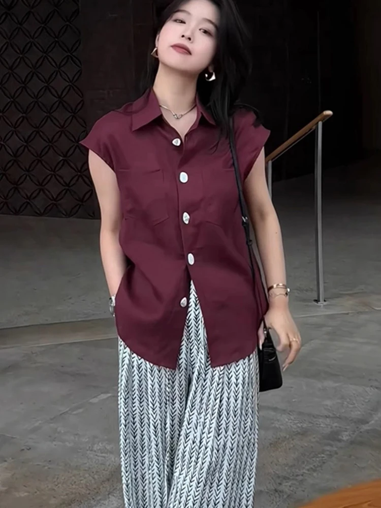 

Корейский Sle Pure Color Summer ort Sve Faionable irt Повседневный удобный женский топ на пуговицах Basic Sensation