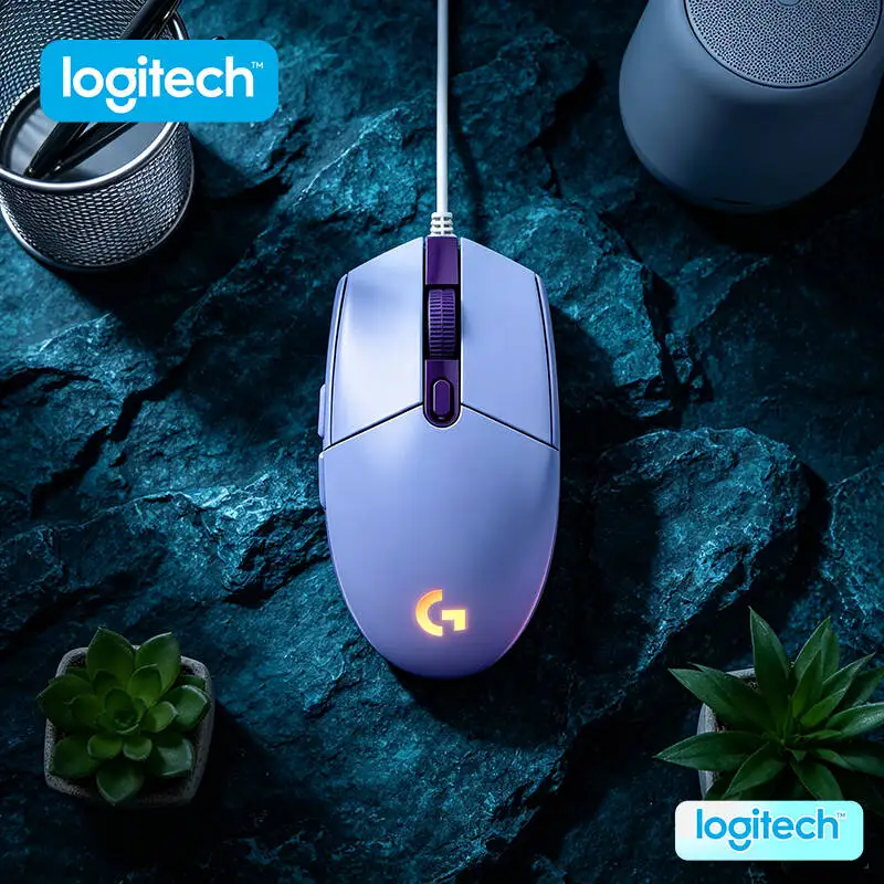 Logitech G102 Prodigy Wired Gaming Mouse RGB Sync Technology 1ms Response Time Ergonomic Grip for Long Marathon Gaming Sessions