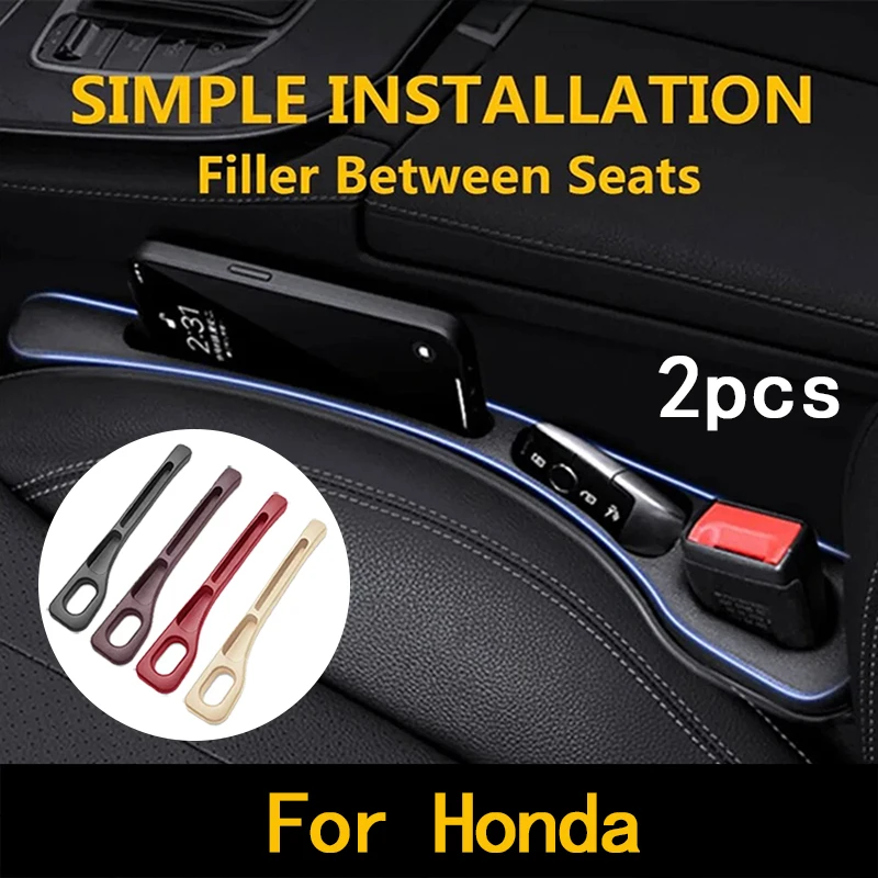 2Pcs Car Seat Gap Filler Various Vehicle Models Anti-Drop Trim For Honda Civic XR-V HR-V City Accord Odyssey Spirior CRV Jazz