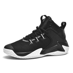 Plus Size 38-48 Men Basketball Shoes Breathable Mesh Male Casual Shoes Anti-slip Wear-resistant Outdoor Youth Hiking Sneakers