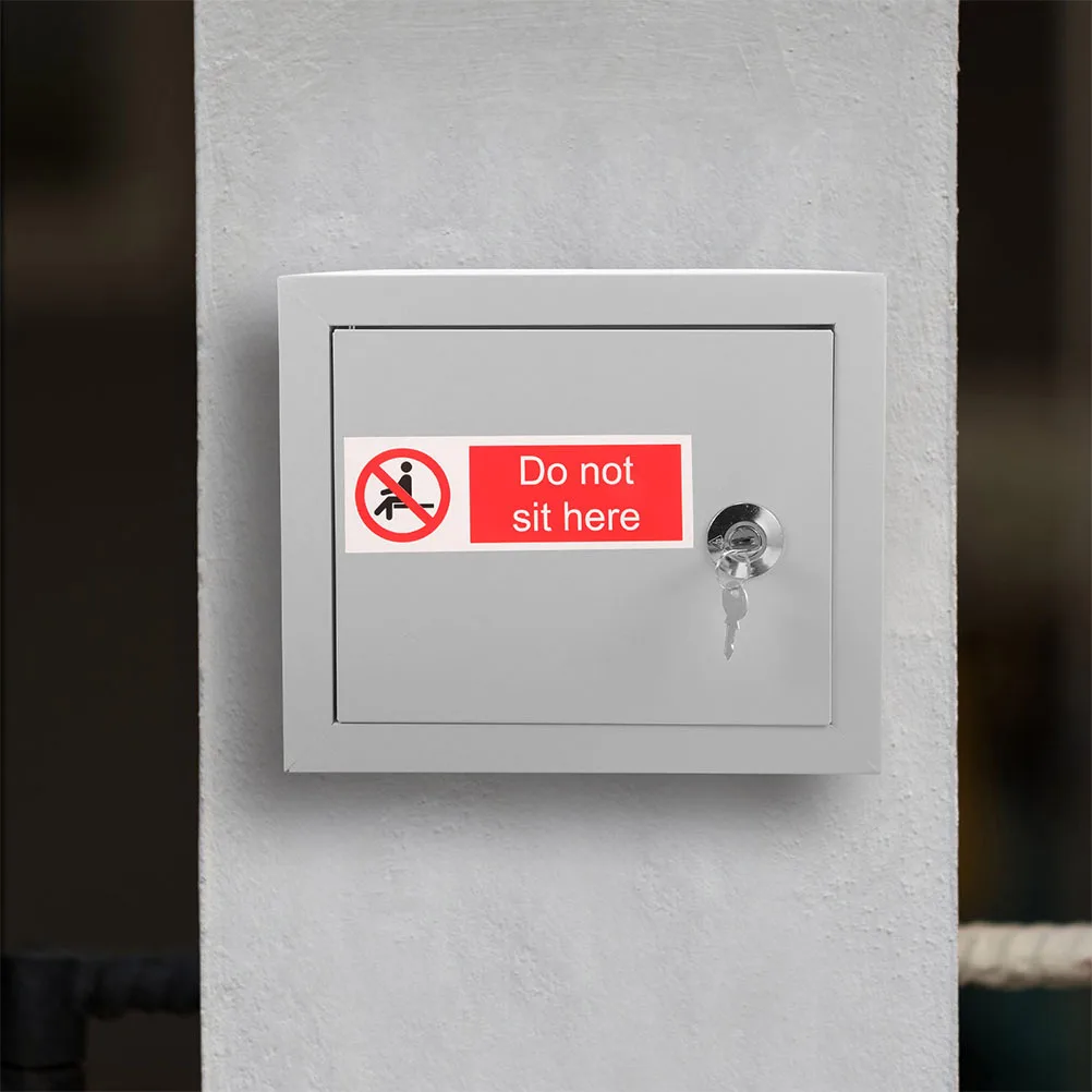 2 Stück Sicherheitswarnaufkleber, selbstklebend, 150 x 50 mm, hier Verbotsschild, Büro, Schule, Hotel, Warnaufkleber