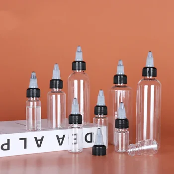 100ml pointed gel bottle 50ml squeeze drop transparent plastic squeezed semi cap nose extruded bottom painting ink setting split