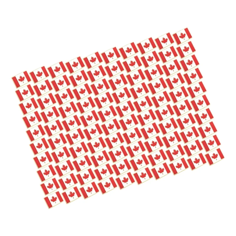 652B Classical Canadian Flag Brooch Sturdy Alloy Maple Needle Badge Office Wear Decoration For Long Lasting Wear