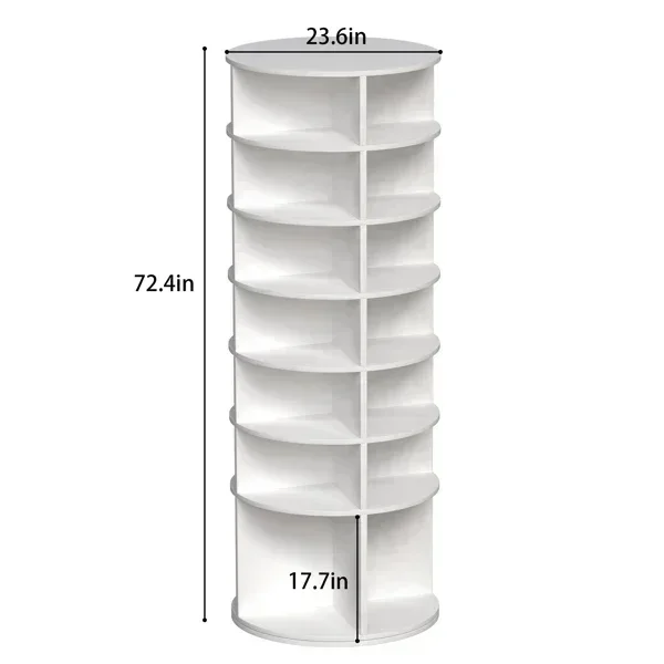 7-Tier Rotating Shoe Display Holder Home Storage Organizer Wardrobe Closet Space Saver for Sneakers And Slippers