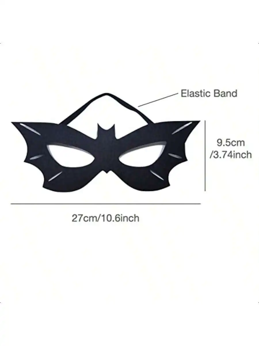

Black Half Face Costume Mask For Halloween Cosplay Party Rave Adult