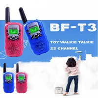 A Pair SALE50% Baofeng BF-T3 Mini Walkie Talkie Amateur UHF462-467MHz 22 Channels Handheld T3 Wireless Two Way Radio For KidsToy