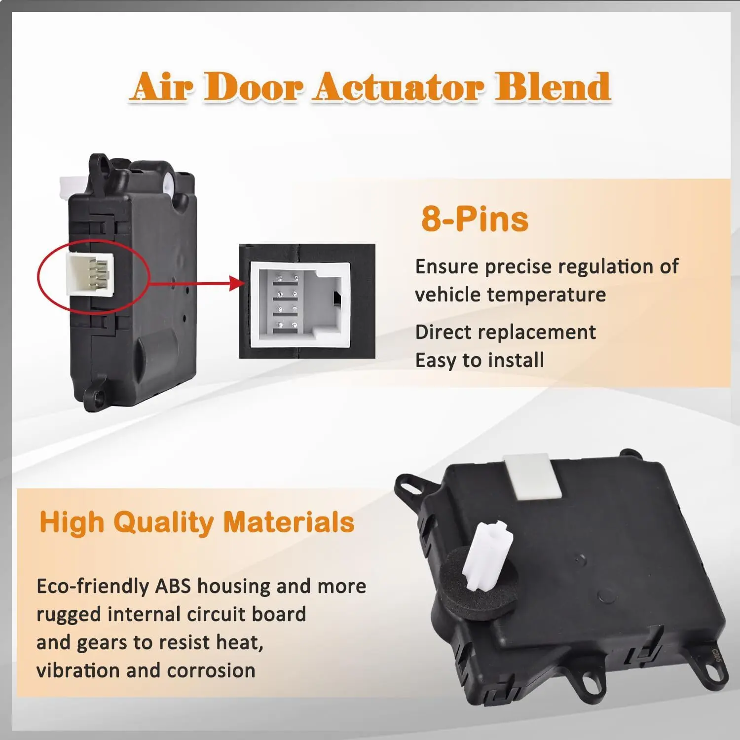 XL3Z19E616BA F85Z19E616AA Actuador de puerta de mezcla de calentador HVAC para Lincoln Navigator 1999-2001, actuador de temperatura Manual para todos los motores, negro
