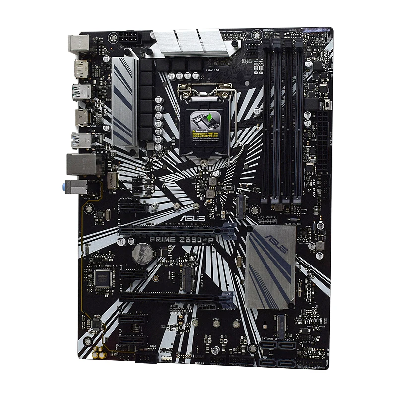 Imagem -04 - Asus-prime Placa-mãe Chipconjunto Intel Z390 Ddr4 x M.2 Hdmi Sata Iii Pci-e 3.0 Nona Geração Core i9 i7 i5