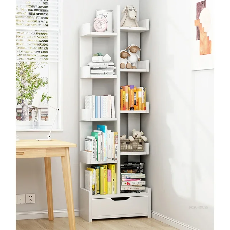 Simple Modern Bookcases for Library Small Floor-standing Tree-shaped Book Shelf Light Luxury Creative Bookcase for Study Room Z