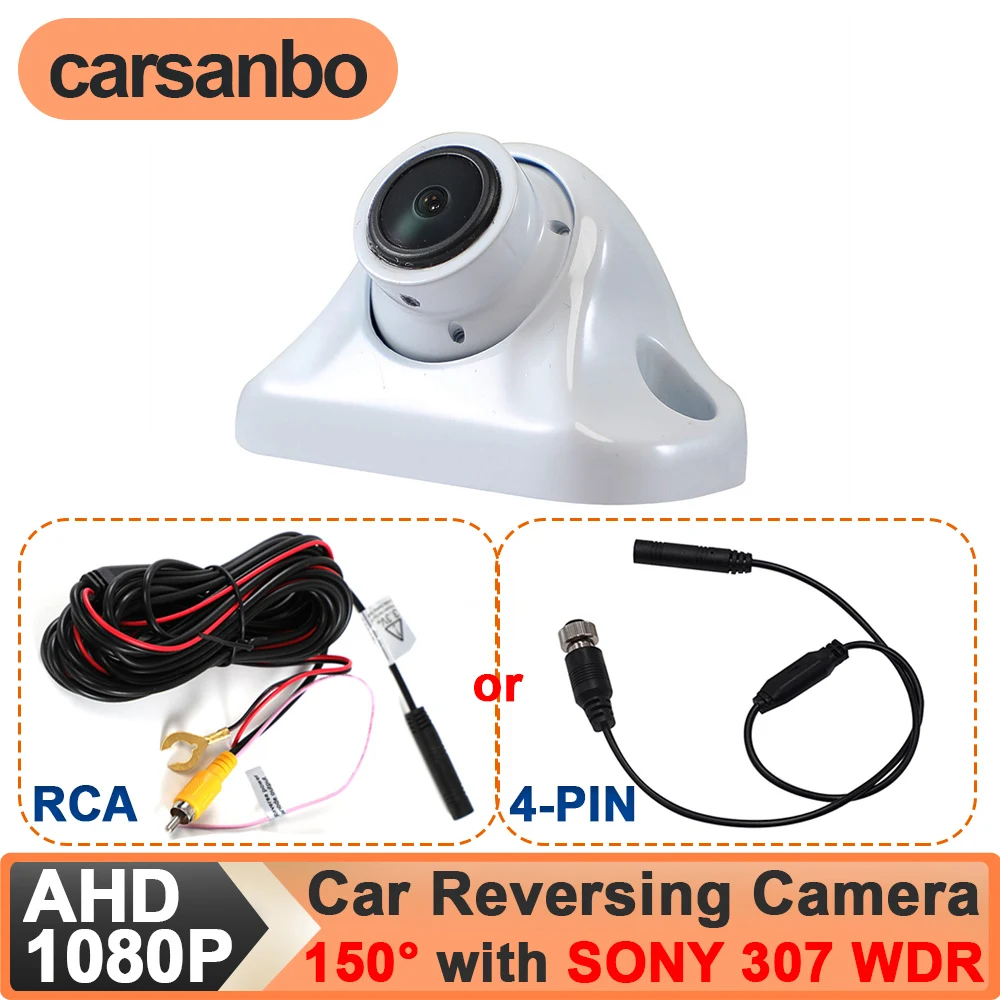 Carsanbo AHD 1080P 150° Car Rearview Camera for Bus Van Truck Night Vision Reversing Parking Camera Sony 307 RCA or 4-PIN Head