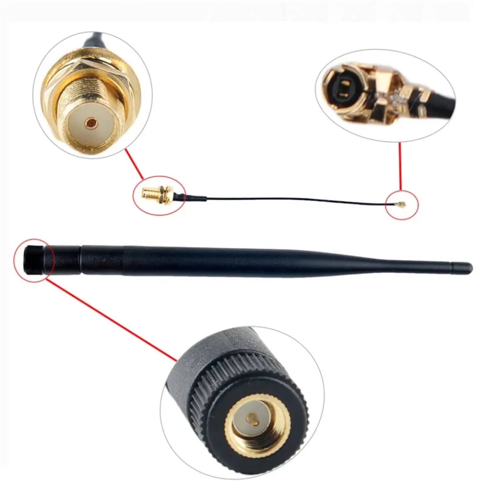 5dBi LoRa Antenna 868MHz 915MHz SMA Male Omni-Directional with Extension Cable for Meshtastic LoRa 32 V3 LoRaWAN 1/2/4PCS view 2