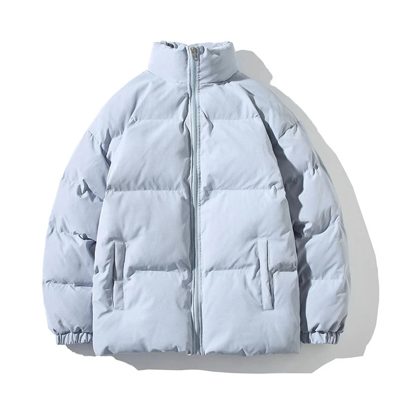 Y2K Oversized Winterjas Mannen Parka Dikker Warme Jas Heren Vrouwen Stand Kraag Effen Kleur Plus Dikke Jassen Streetwear 5XL