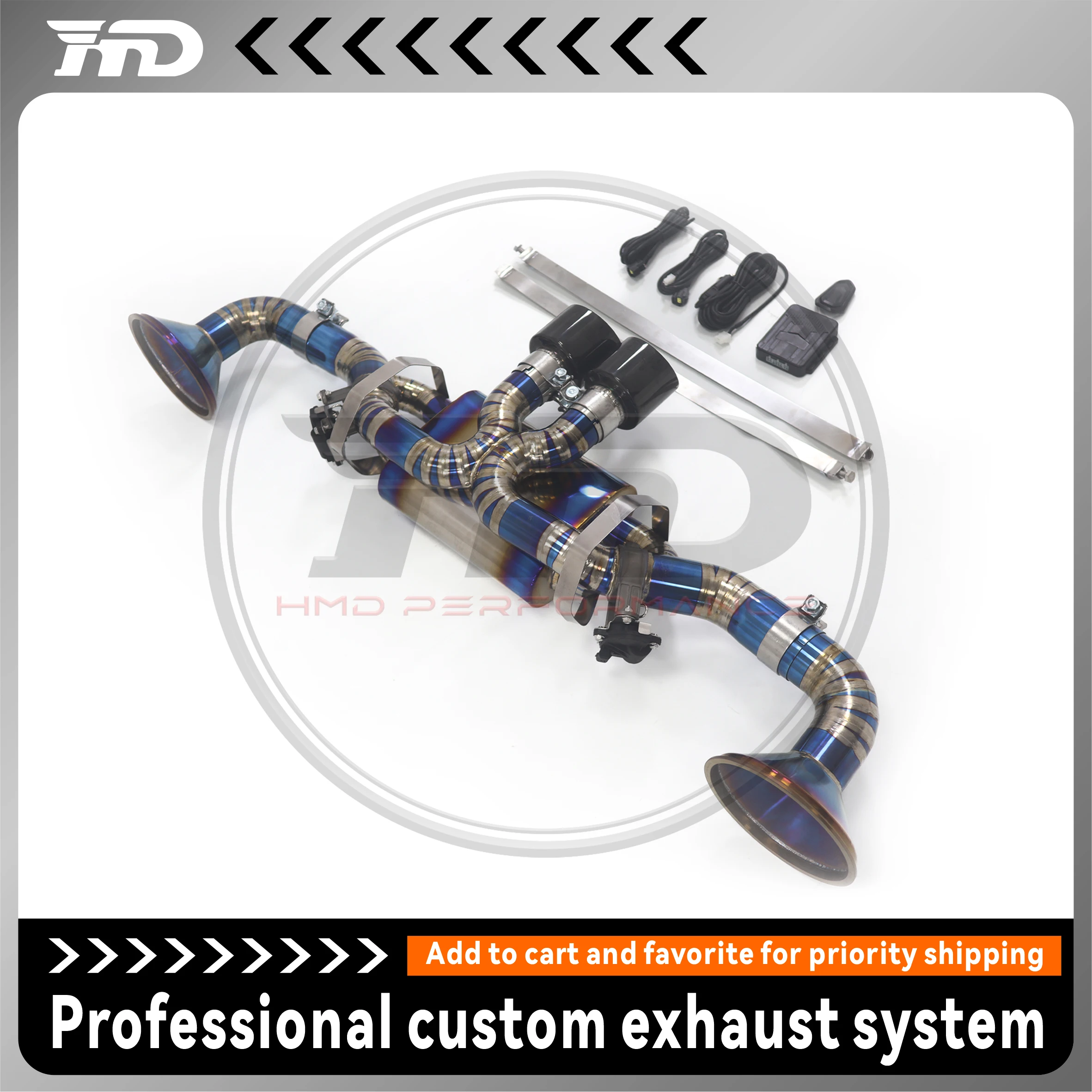 

Performance Catback for Porsche 911 992 GT3 Muffler With Valve HMD Titanium Exhaust System