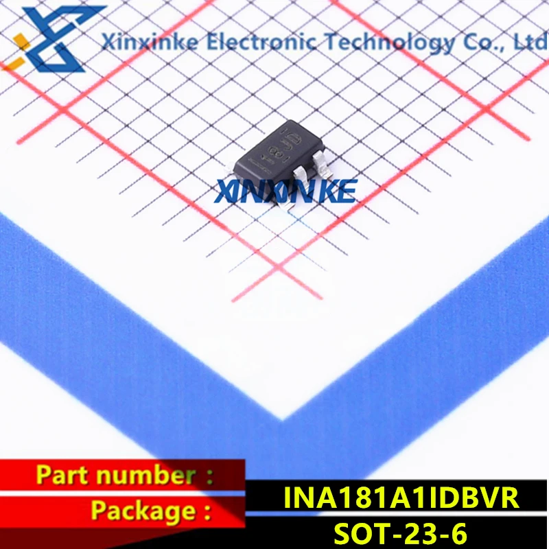 INA181A1IDBVR SOT-23-6 Mark: 18JD 18** Current Sense Amplifiers 26V, bi-directional, 350kHz current sense amplifier Low-side