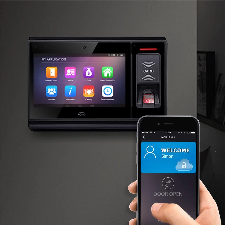 Portable Biometric Machine Access Control Products Time Attendance System with Poe Print Motion Detection Access Controller