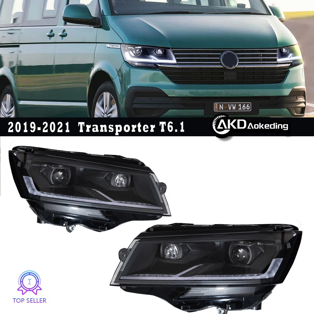 

AKD Car Lights For VW Multivan T6.1 2019-2022 Caravelle Full LED Headlight DRL Projector Transporter Dynamic Signal Automotive