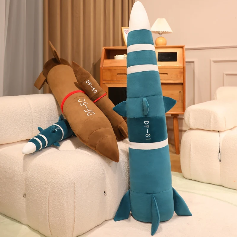 DF 61 Missile Plush Pillow DF 5C Green Multi Size Long Cushion For Sofa Rest Flight Theme Display Birthday Gift Collection