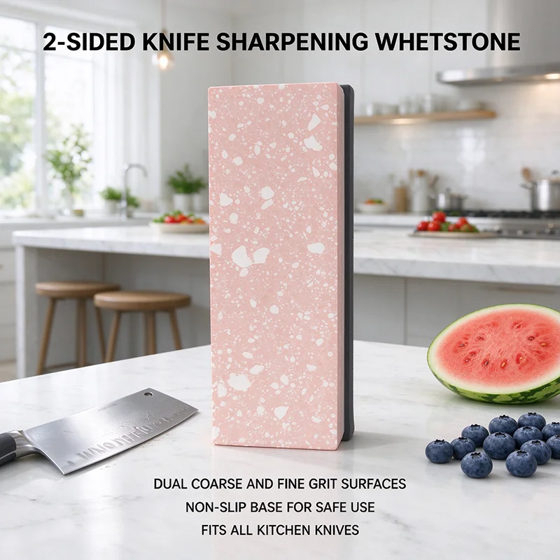 New Double-Sided Whetstone Water Sharpening Stone 1000-8000 Grit, Kitchen Knife Sharpener Grinding Stone for Home Kitchen Use