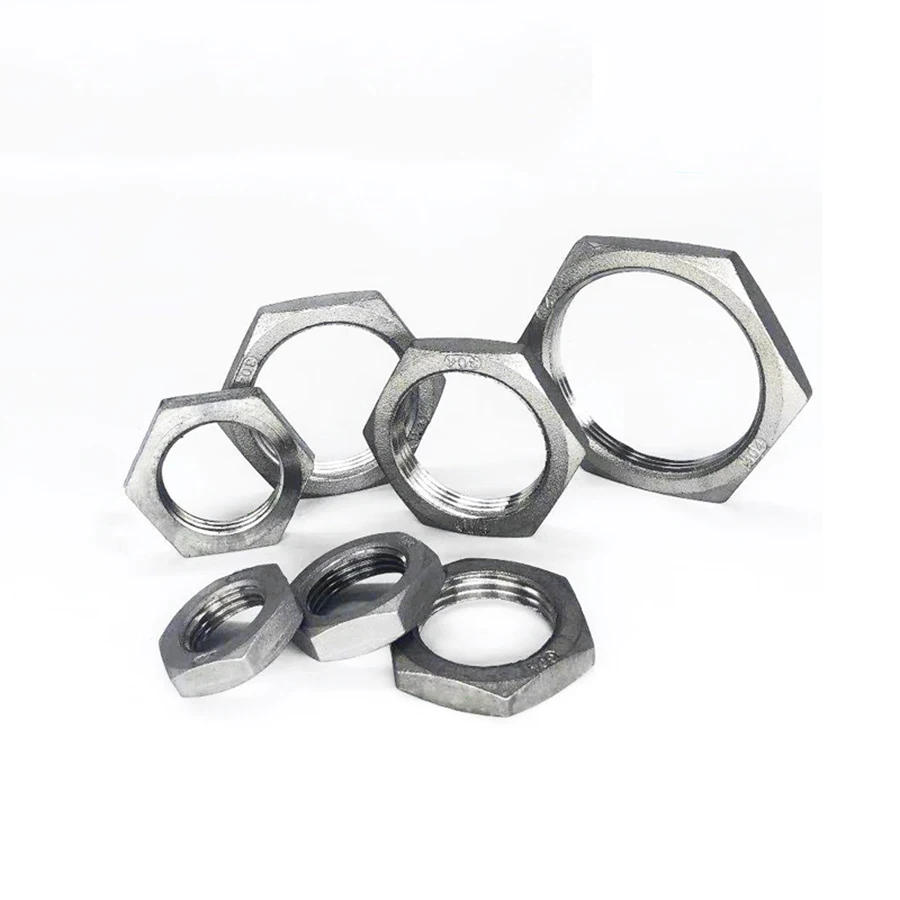 304 in Acciaio Inox Dado di Bloccaggio 1/4 "3/8" 1/2 "3/4" 1 1-1/4 "1-1/2" 2 "BSP Hexagon Tappo di Chiusura Del Serbatoio Di Acqua Comune Tubo Raccordi